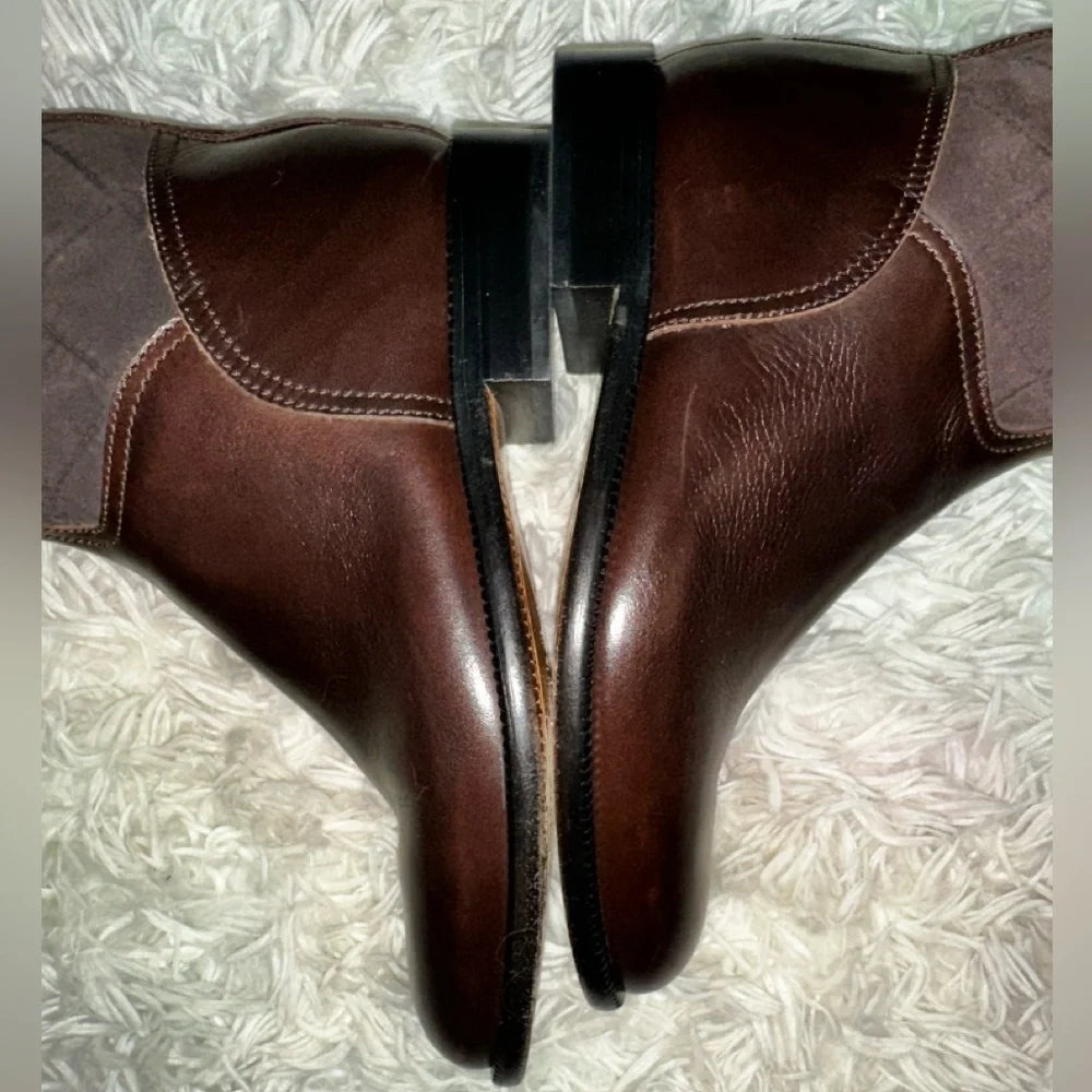 Chanel Suede & Leather Riding Boots in Espresso Brown Size 36.5